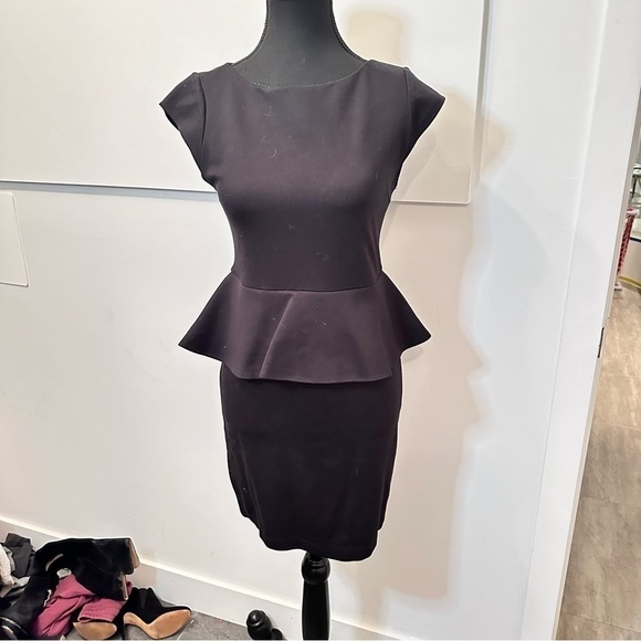 Alice + Olivia Black Peplum Dress - Picture 6 of 8
